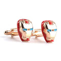 Classic Comic Character Iron Men Element Painted Casual Cufflinks