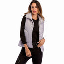 Women Early Winter Warmer Vest Coat Classic Solid Color Pattern Lapel Gilet