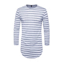 Four Colors Available Men Cotton Long Sleeves Stripes Printed T-shirt