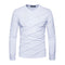 Latest Style Men Cotton Solid Color Long Sleeves Patchwork V Neck Tops