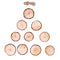 10 Pcs Pack Christmas Round Shape Wood Xmas Tree Party Home Ornament