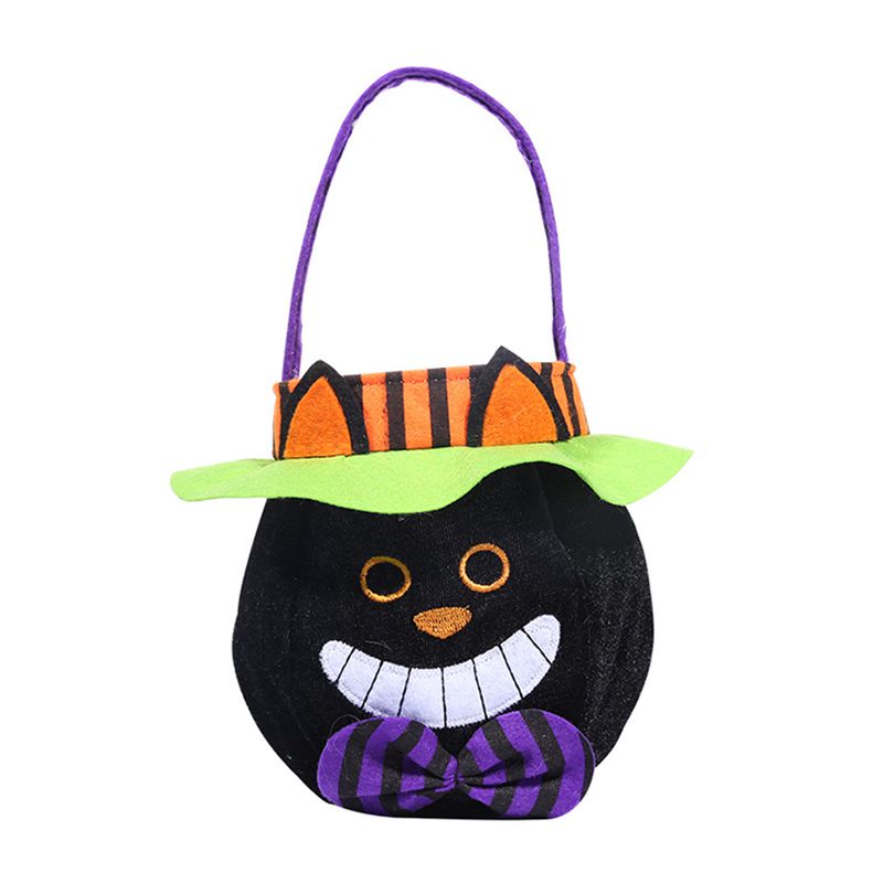 Halloween Party Ornament Round Pumpkin Sorceress Shape Candy Gift Bag