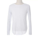 Fashion Men Cotton Solid Color Long Sleeves Slim Fit Tops With Holes