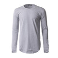 Men Cotton Casual Long Sleeves Solid Color Special Design Casual Tops