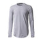 Men Cotton Casual Long Sleeves Solid Color Special Design Casual Tops