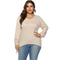 New Arrival Lady Plus Size Solid Color Casual Long Sleeves Bottoming T-shirt