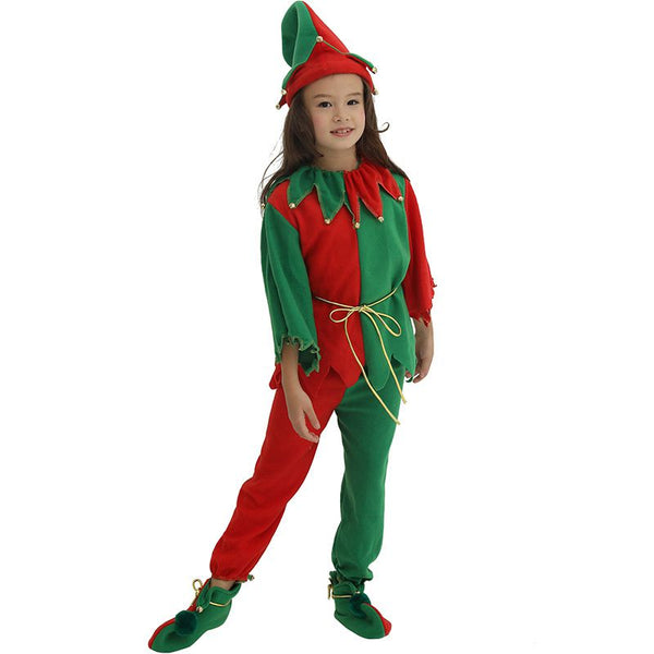 Lovely Baby Christmas Play Costume Cute Elf Pattern Festival Wear