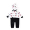 2Pcs Set Baby Unisex Christmas Cotton Long Sleeves Multicolor Elk Printed Romper With Hat