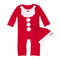 2 Pcs Set Baby Unisex Christmas Cute Santa Claus Pattern Long Sleeves Romper With Hat