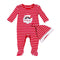 2 Pcs Set Baby Unisex Christmas Red Stripes Santa Claus Pattern Long Sleeves Romper With Hat