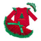 3 Pcs Set Baby Girl Christmas Red Long Sleeves Bodysuit And Green Bowknot Tutu Skirt