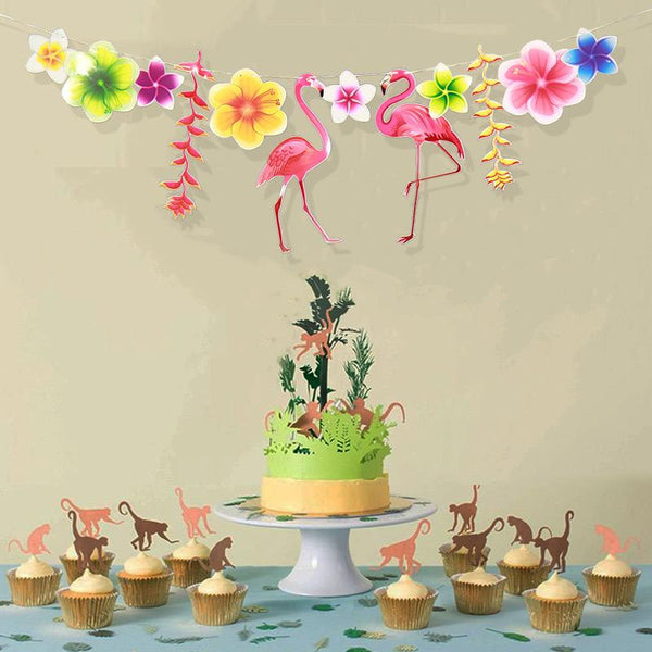 3M Lovely Wedding Festival Window Jungle Theme Party Flamingo Garlands Party Decoration