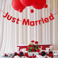 Fashion "Just Married" Letters Banner Wedding  Scene Layout Party Decoration