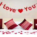 "I Love You" Happy Heart Letters Banner For Lovers Marriage Proposals Wedding Party Decoration