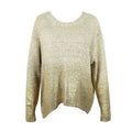 Fashion Unique Gilding Process Women Loose Size Knitted Pullover Sweater