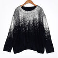 Fashion Lady Loose Pattern Autumn Winter Unique Gilding Process Warm Sweater