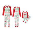 New Arrived Cotton Color Blocking Elk Printed Nightwear Set Christmas Matching Family Outfits