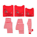 Hot Selling Cotton Elk Letter Printed Red Pajamas Christmas Matching Family Outfits