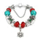 Latest Style Christmas Women Gift Alloy Sonwflake Pattern Beads Charm Bracelets