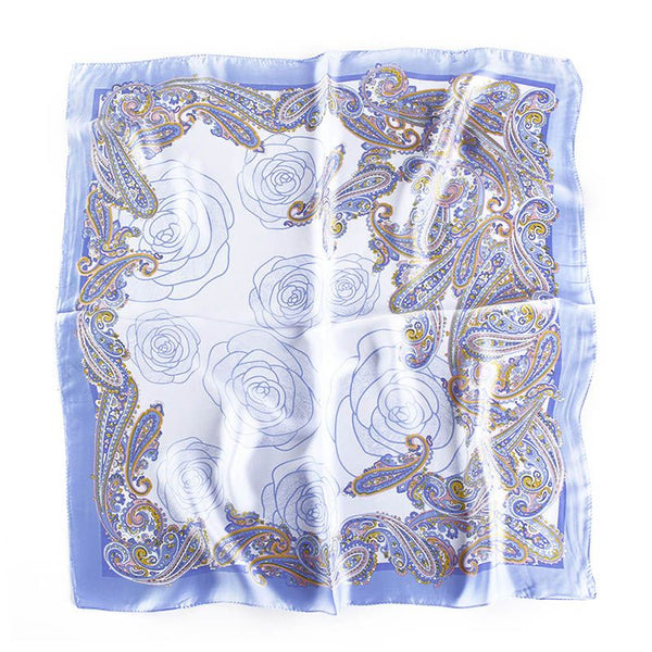 Elegant Women Multifunctional Use Fashion Paisley Print Silk Scarf