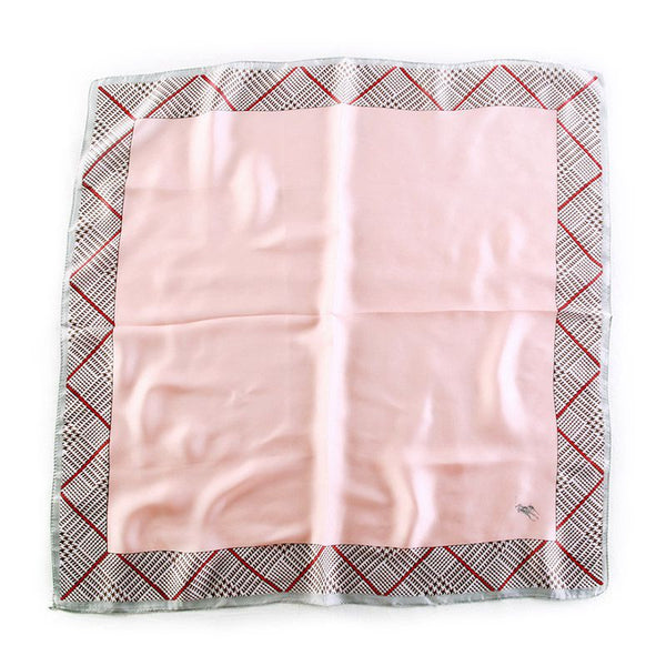 Chic Lady Classic Plaid Pattern Vintage Style Imitated Silk Square Scarf
