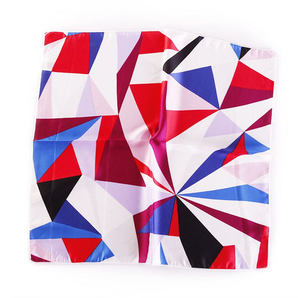 Modern Lady Trendy Geometric pattern Multicolor Triangle Print Scarf