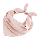 Elegant Women Office Wear Classic Solid Color Pattern Smooth Silk Scarf