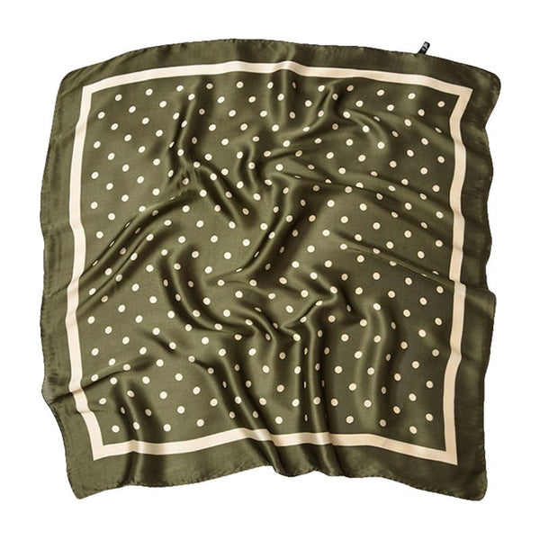 Autumn Winter New Arrival Women Classic Dots Printed Square Scarf