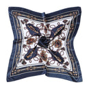 Women High Quality Bright Color Satin Unique Tassels Print 90*90cm Scarf