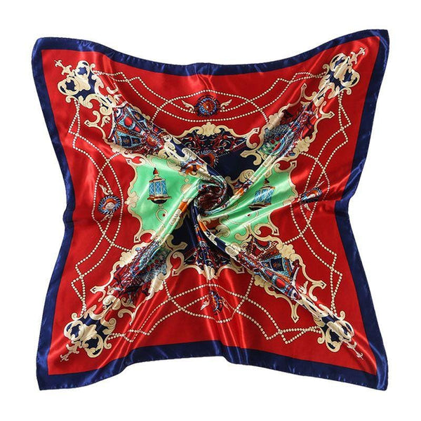Women Autumn Winter New Arrival High Quality Satin Square Scarf
