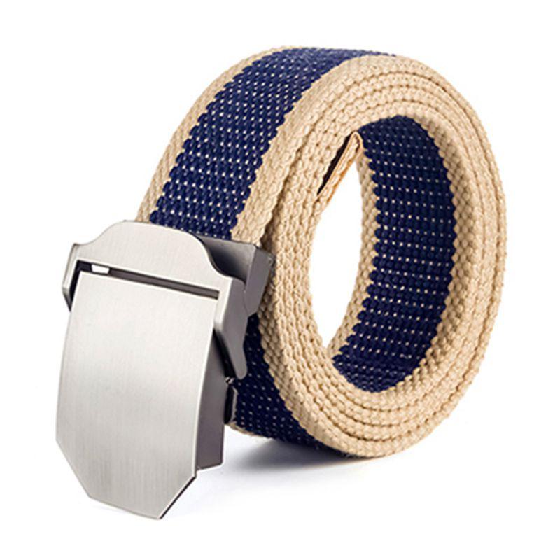 Casual Style Fashion Men Classic Stripes Pattern High Quality Durable Belt