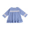 Fresh Style Girls Cotton Blue Lace Design Long Sleeves Elegant Dress