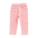 Hot Selling Baby Girls Cotton Solid Color Tight Pants Simple Style Liens