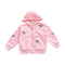 Lovely Girls Cotton Flower Embroidered Long Sleeves Coat With Cap