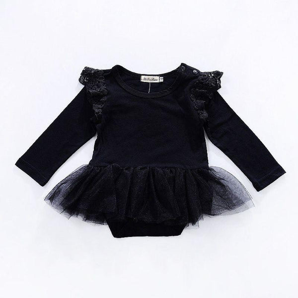 Baby Girls Cotton Solid Color Long Sleeves Gauze Bodysuit