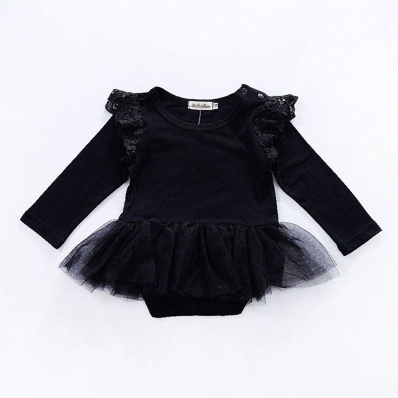 Baby Girls Cotton Solid Color Long Sleeves Gauze Bodysuit