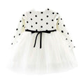 Lovely Girls Cotton Dot Printed knitting Tutu Princess Dress
