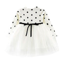 Lovely Girls Cotton Dot Printed knitting Tutu Princess Dress