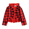 High Quality Toddler Girls Cotton Red Plaid Printed Long Sleeves Coats