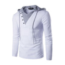 Men Cotton Comfortable Long Sleeves Patchwork Fashion Hoodies
