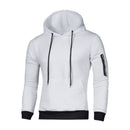 Latest Style Men Cotton Solid Color Zipper Design Slim Fit Hoodies