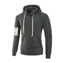 Simple Style Men Cotton Pocket Design Long Sleeves Casual Hoodies
