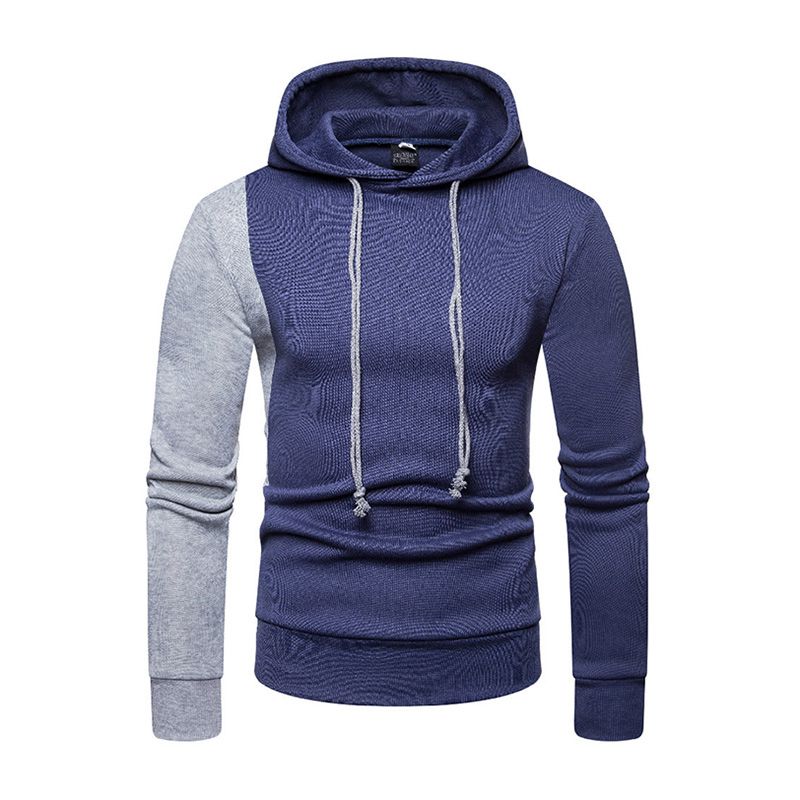 Latest Style Men Cotton Patchwork Long Sleeves Fashion Hoodies