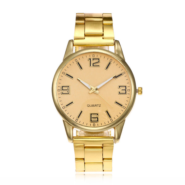 Classic Simple Design Men And Women Unisex Style Metal Band Business Watch