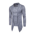 New Arrived Men Cotton Long Sleeves Solid Color Long Sleeves Patchwork Knitwear