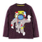 New Arrived Boys Cotton Spaceman Printed Long Sleeves Casual Tops