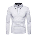 High Quality Men Cotton Special Design Long Sleeves Simple Style Polo Shirt