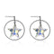 Luxury S925 Silver Women Shiny Crystal Star Drop Earrings