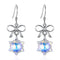 Fashion Luxury Christmas Gift Shape Women Sterling Silver Crystal Earrings
