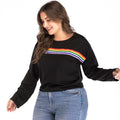 Fat Lady Plus Size Classic Design Long Sleeves Bottoming T-shirt